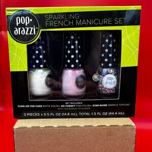 POP-ARAZZI NAIL POLISH "FRENCH MANICURE SET" - .5 FL: WHITE, PINK,SPARKLE